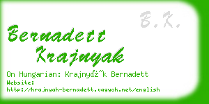 bernadett krajnyak business card